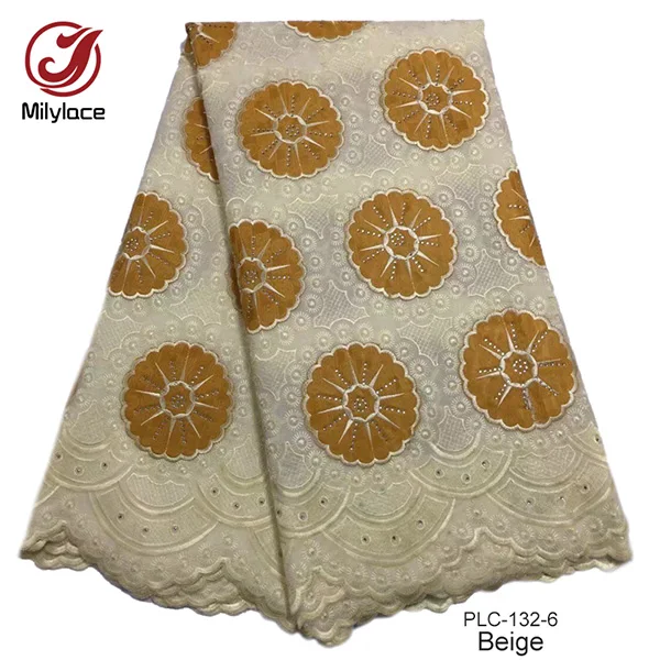 Швейцарская вуаль Кружево Ткань с Камни Вышивка Африканский 5 ярдов Voile