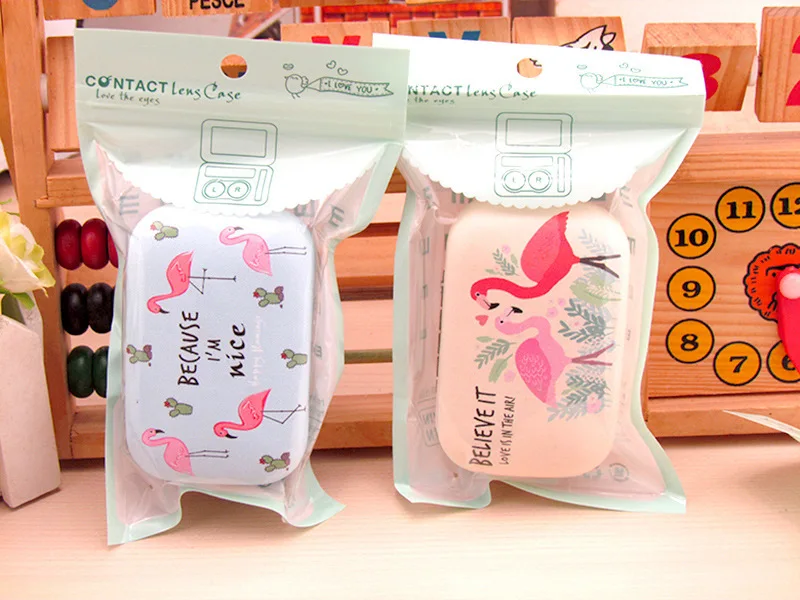 1 шт. кожаный квадратный зеркальный чехол в виде фламинго|Очки аксессуары| |