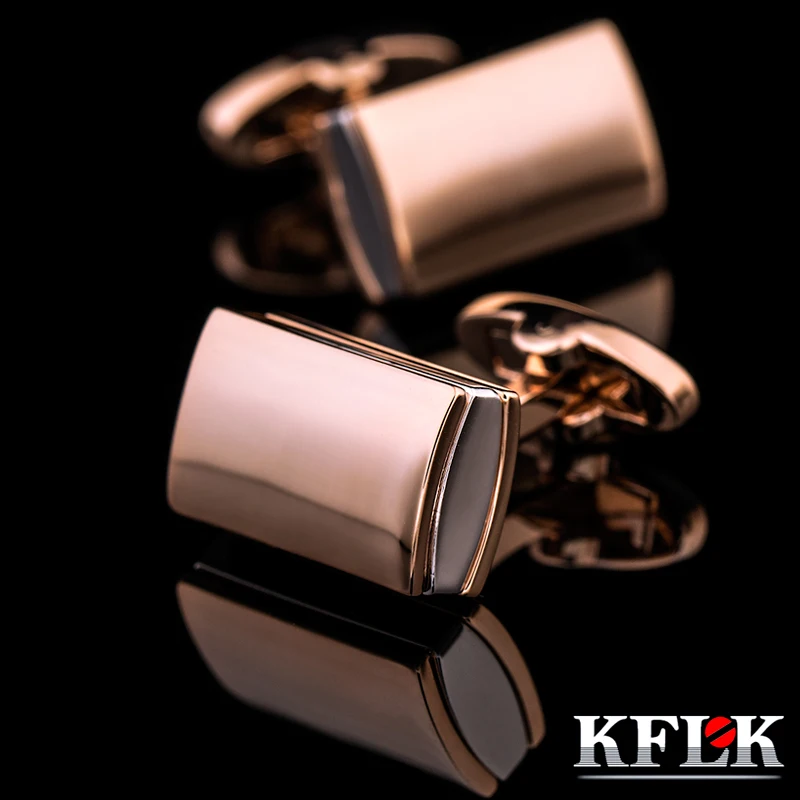 

2020 KFLK Luxury shirt cufflinks mens gifts Brand cuff buttons Crystal cuff link Golden High Quality wedding abotoaduras Jewelry
