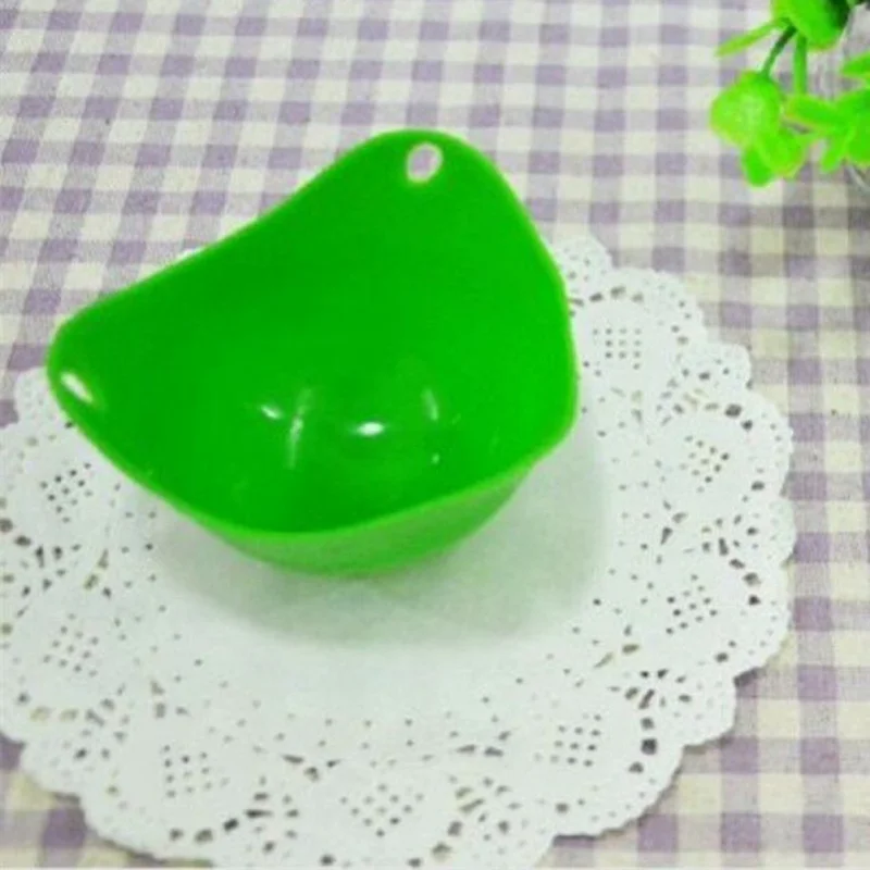 Household Silicone Egg Cooker Non-Toxic High Temperature Resistant Boiled Egg Packer For Ovens Microwave Random Color