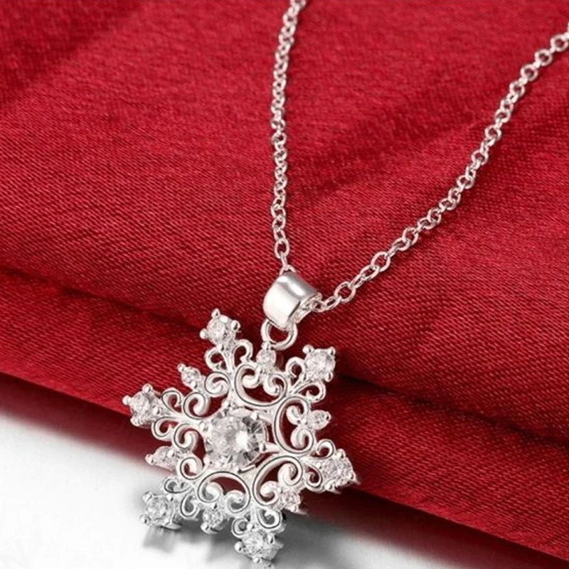 Распродажа 1 шт. романтическая мода циркониевый кристалл серебристая Снежинка