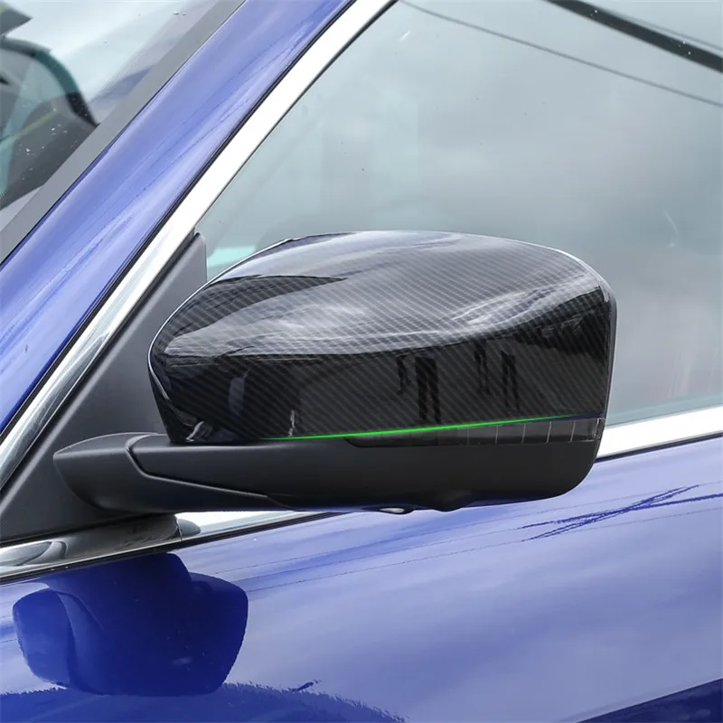 

WELKINRY car auto cover For Maserati Levante 2016 2017 2018 2019 carbon fiber grain side wing fender rearview mirror cap trim