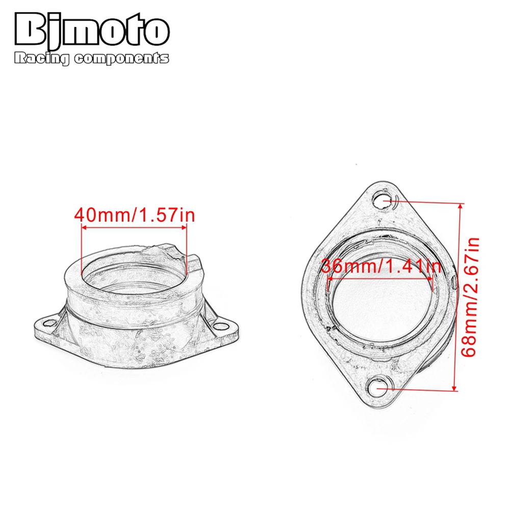 Переходник для карбюратора мотоцикла BJMOTO Suzuki 13110-38200 DR250S GN250 TU250 | Автомобили и