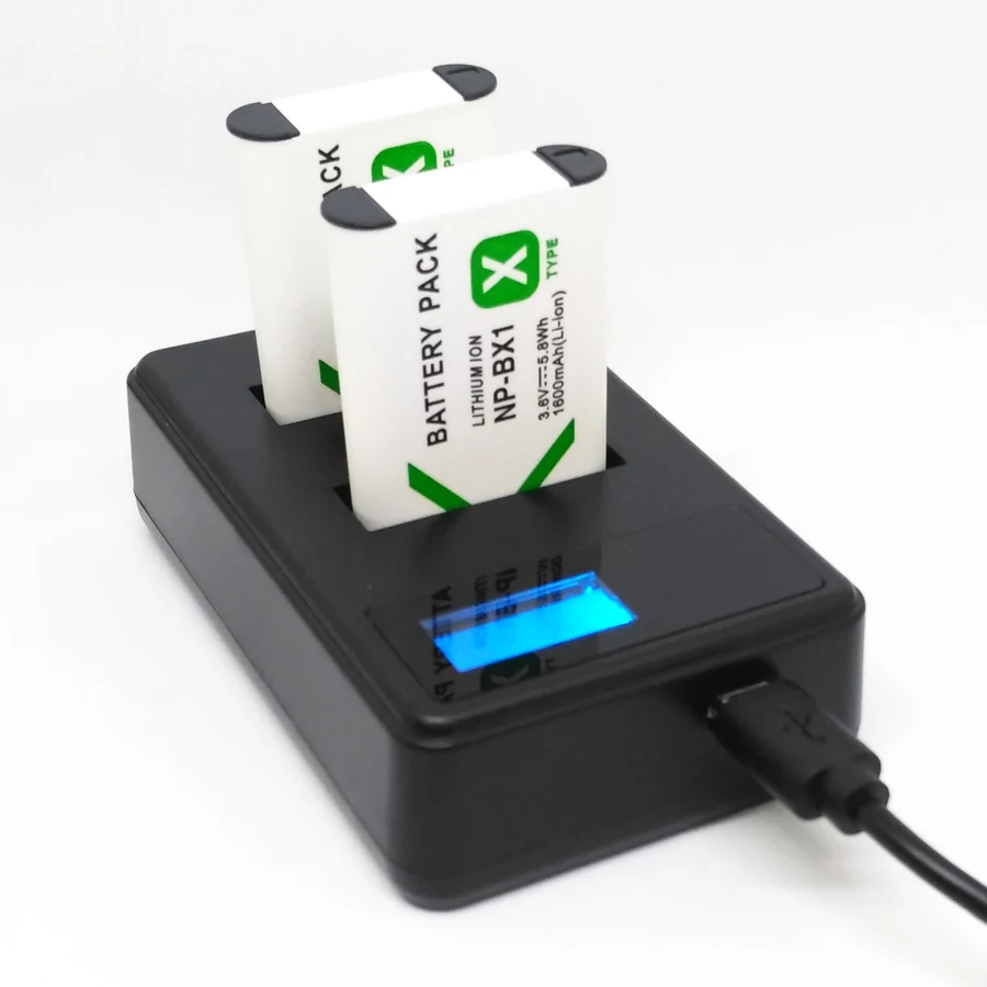 Зарядное устройство с двумя USB портами и ЖК дисплеем 4 шт.|Цифровые аккумуляторы| |