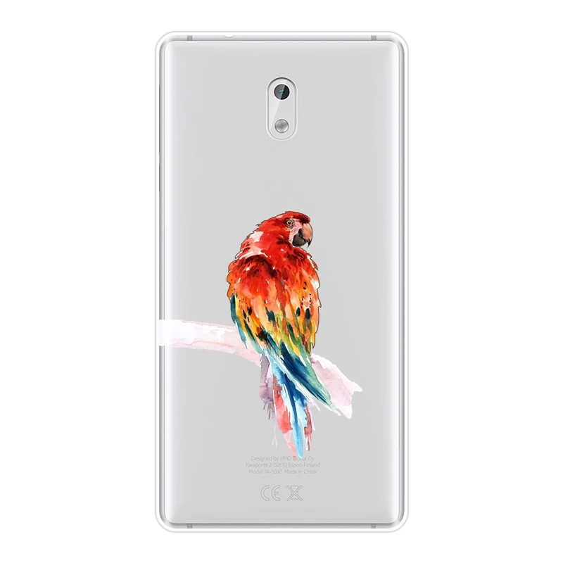 Силиконовый чехол для Nokia мягкий накладка с изображением орла птицы павлина