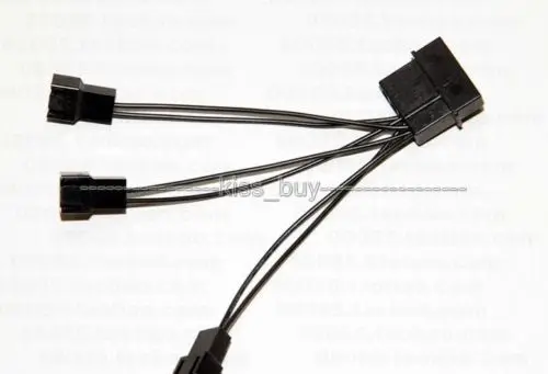 4Pin IDE Molex к 3 портовому IDE/D охлаждающий вентилятор pin разъем Кабель питания Шнур 24AWG