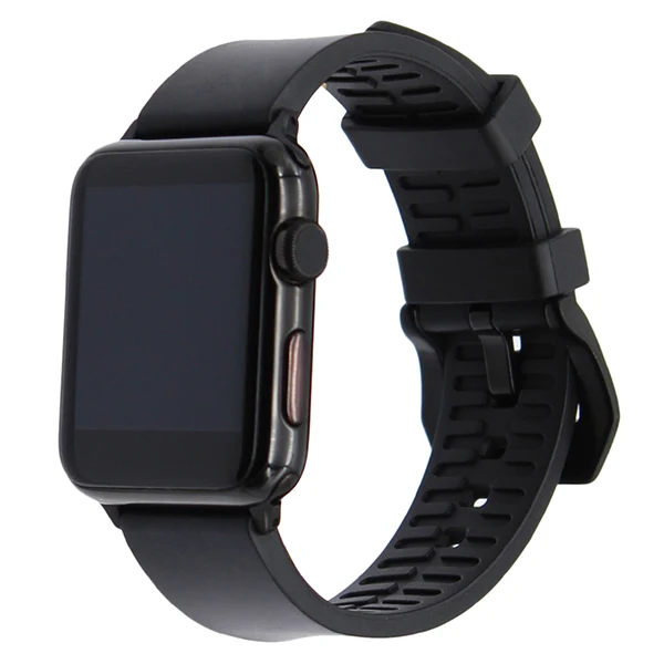 Фторкаучуковый ремешок для часов iWatch Apple Watch 38 мм 40 мм 42 мм 44 мм серия 5 4 3 2 1 наручный ремешок спортивный ремешок браслет из смолы