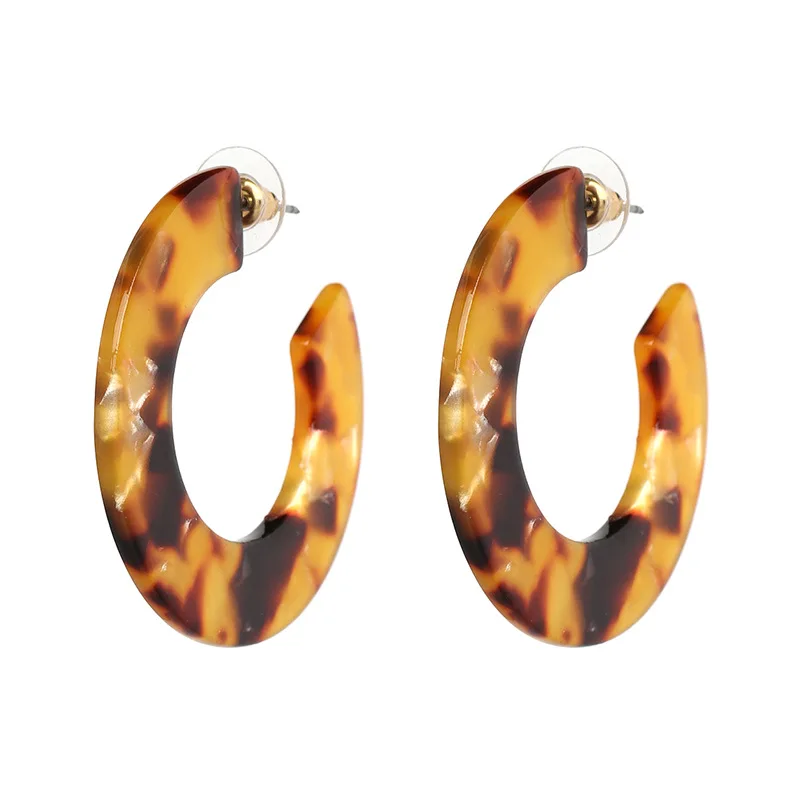 Новые серьги из черепаховой черепахи модные круглые Висячие для женщин