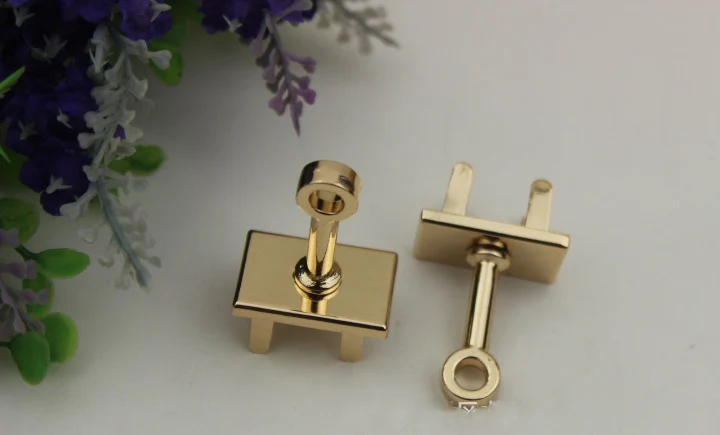 6 шт./лот блокировочная пластина замок стержень пряжки для сумок металлические