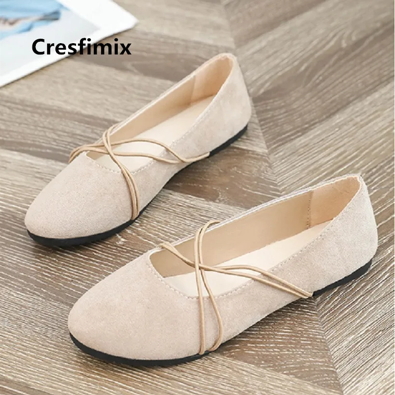 

Zapatos De Mujer Women Fashion Black Flock Flat Shoes Lady Casual Comfortable Flats Beige Shoes Light Weight Street Shoes E3510