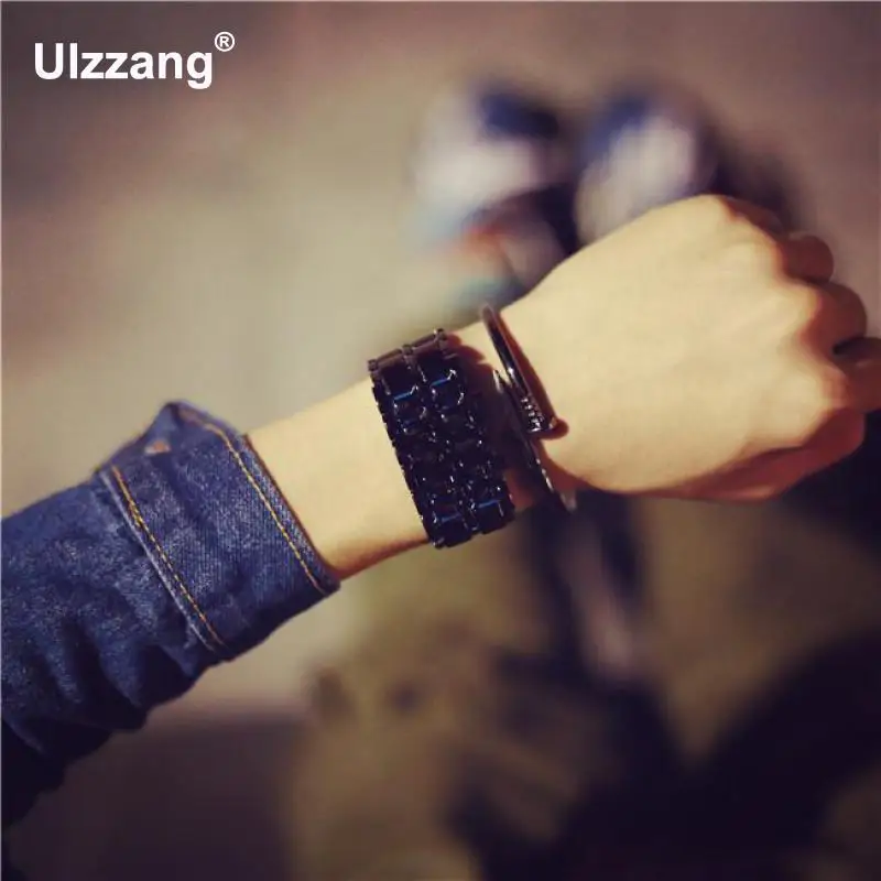 Горячая Распродажа крутые серебряные полностью из нержавеющей стали LED Lava синий