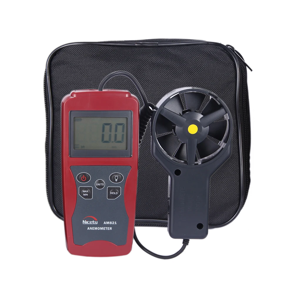 Ручной цифровой профессиональный Анемометр Nicetymeter AM821 с ЖК дисплеем измеритель