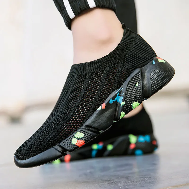 MWY Mens Shoes Casual Warm Stretch Socks Sneakers Zapatos De Hombre Non Slip Mens Trainers Outdoor Walking Shoes Plus Size - Цвет: Multicolor