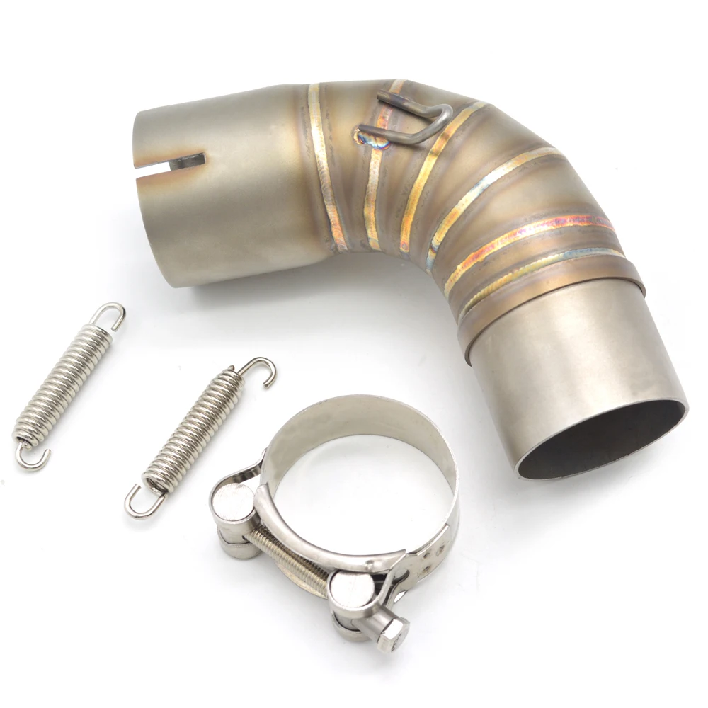 

Motorcycle Exhaust Muffler Scooter Clamp Connect Tube Mid Escape Connecting Front Link Pipe For Suzuki GSXR1000 2006 2007