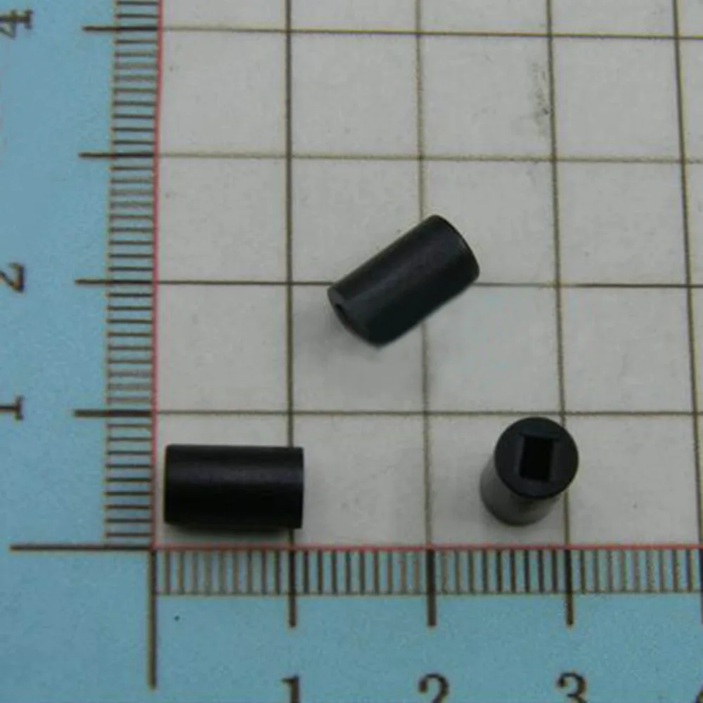 

200pcs 6*10mm button cap black robber button cap for self/ non self locking switch buttons