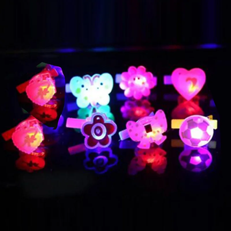 LED Glowing 100pcs/lot Glow Light Cartoon Kids Led Headwear For Birthday Party Girls Decoration Colorful Headband Children Gift | Дом и сад