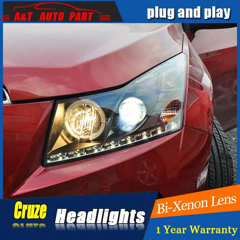 Автозапчасти Стиль светодиодный налобный фонарь для Chevrolet Cruze фары 2009-2014 drl H7
