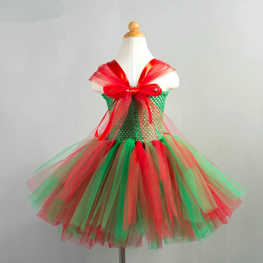 Christmas Girls Dress Kids Dresses For Costumes Ball Gown Santa Claus Toddler Baby Girl Party Cartoon Clothes | Детская одежда и