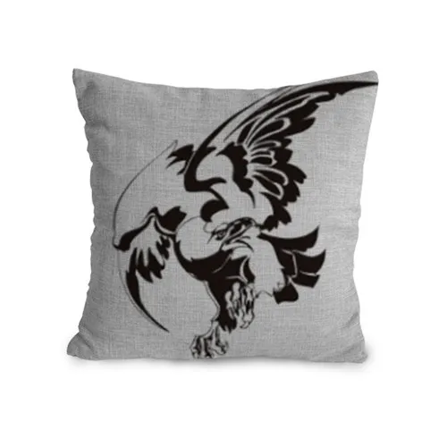 Пользовательский 45x45 см свирепый мух Орлан дизайн ястреб напольная хлопковая