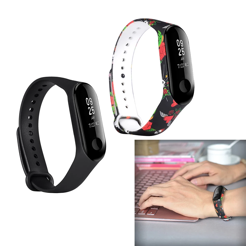 2 шт Смарт силиконовые браслеты для Xiaomi Mi Band 3 аксессуары Замена Miband Мужские