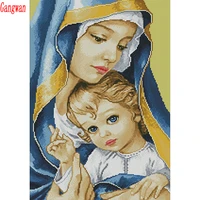 5d diy diamond painting full square round drill religious madonna baby embroidery cross stitch 5d icon gift home decor mosaic