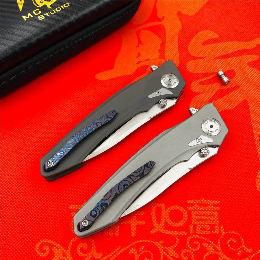 MAXACE Полуночный Кот складной нож M390 сталь-в-одном титановый сплав ручка Открытый Кемпинг рыболовные инструменты