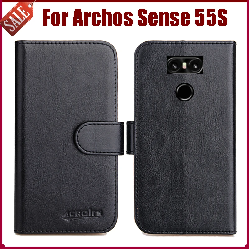 

Горячая распродажа! Новое поступление, кожаный защитный чехол для телефона Archos Sense 55S, 6 цветов