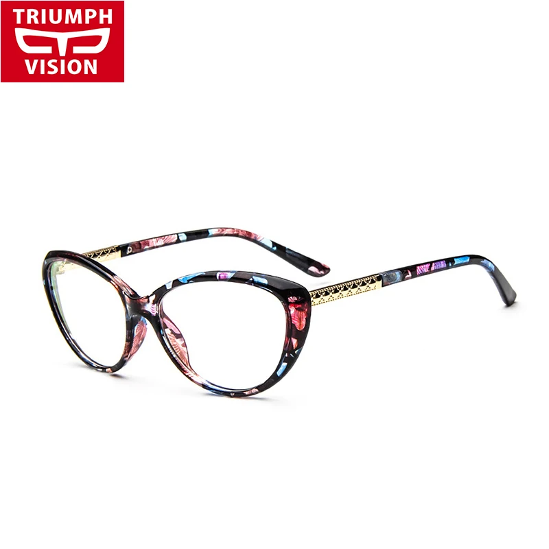 Женская оправа для очков TRIUMPH VISION винтажная кошачий глаз с прозрачными линзами