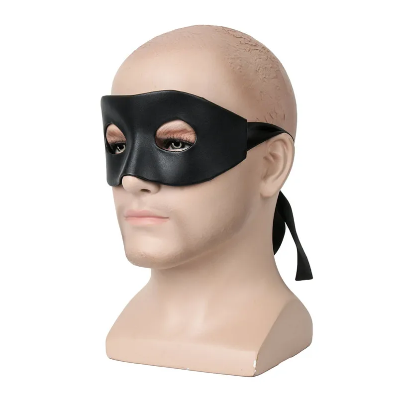 Máscara de Zorro negra con lazos para fiesta, máscara veneciana Unisex, Zorro, gato, Ojo de baile, máscaras de Halloween