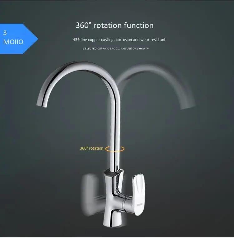 Смеситель для кухни MOIIO смеситель из нержавеющей стали раковины смесители