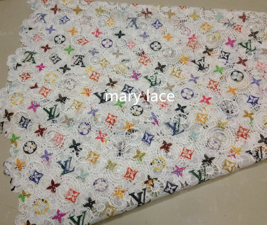 Африканский шнур кружево много цвет растворимый в воде гипюр кружевная ткань cupion