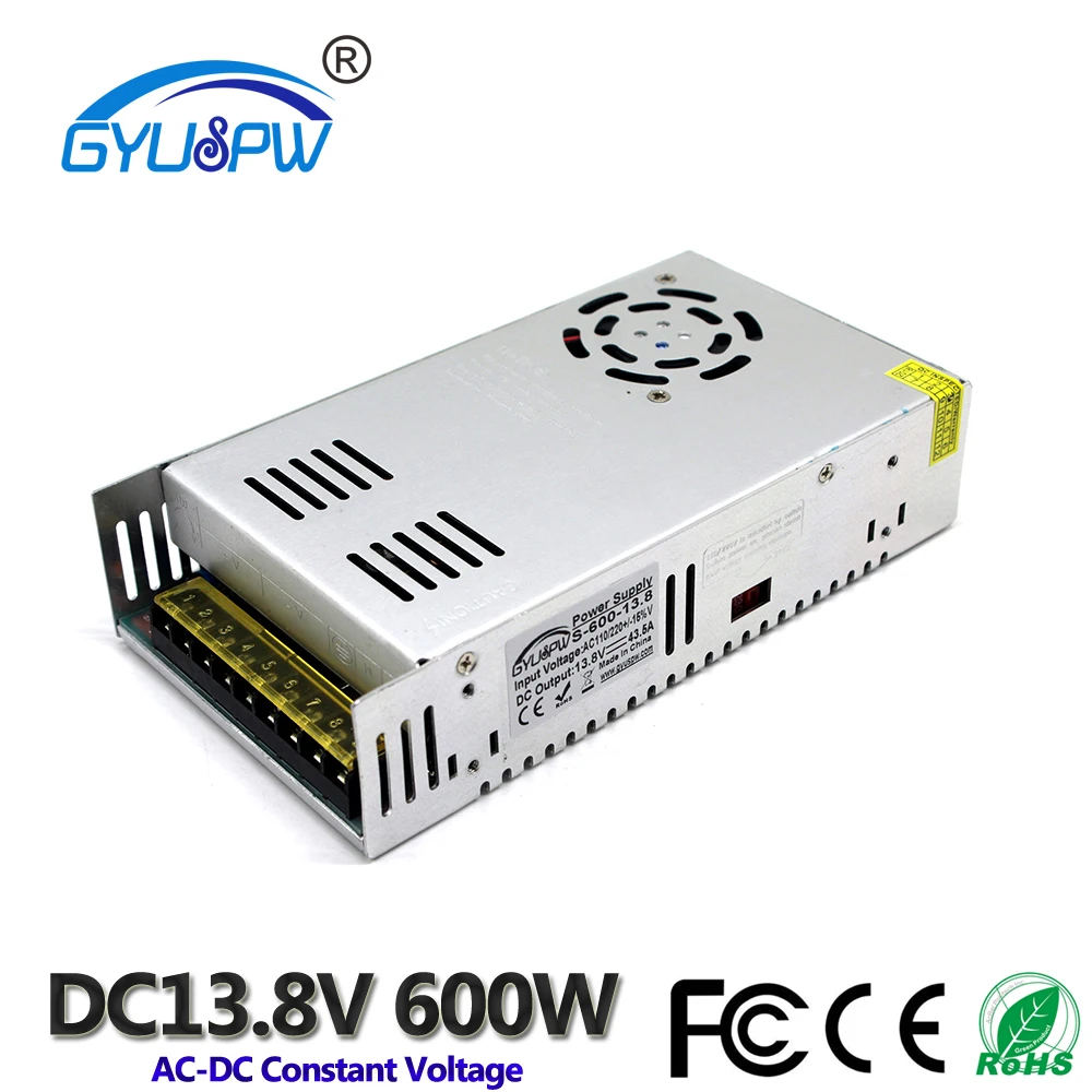 DC13.8V источник питания 200W 240W 250W 300W 400W 500W 600W 720W 800W 1000W 1200W AC DC 13 8 V для Led светильник CCTV