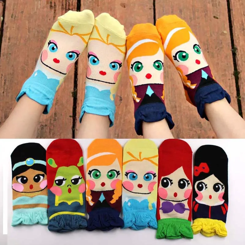 Женские модные носки на весну и осень милые с объемным рисунком Harajuku русалки со