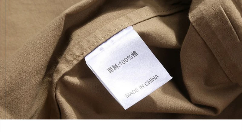TACVASEN Men Cargo Shirts Summer Long Sleeve Cotton Work Shirts Military Army Tactical Shirts Solid Loose Man Clothing Plus Size