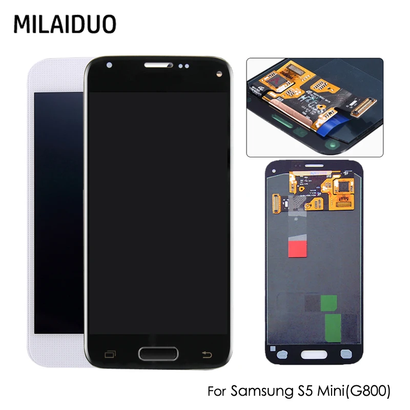 AMOLED LCD для Samsung Galaxy S5 Mini G800 G800F G800H OLED ЖК дисплей кодирующий преобразователь