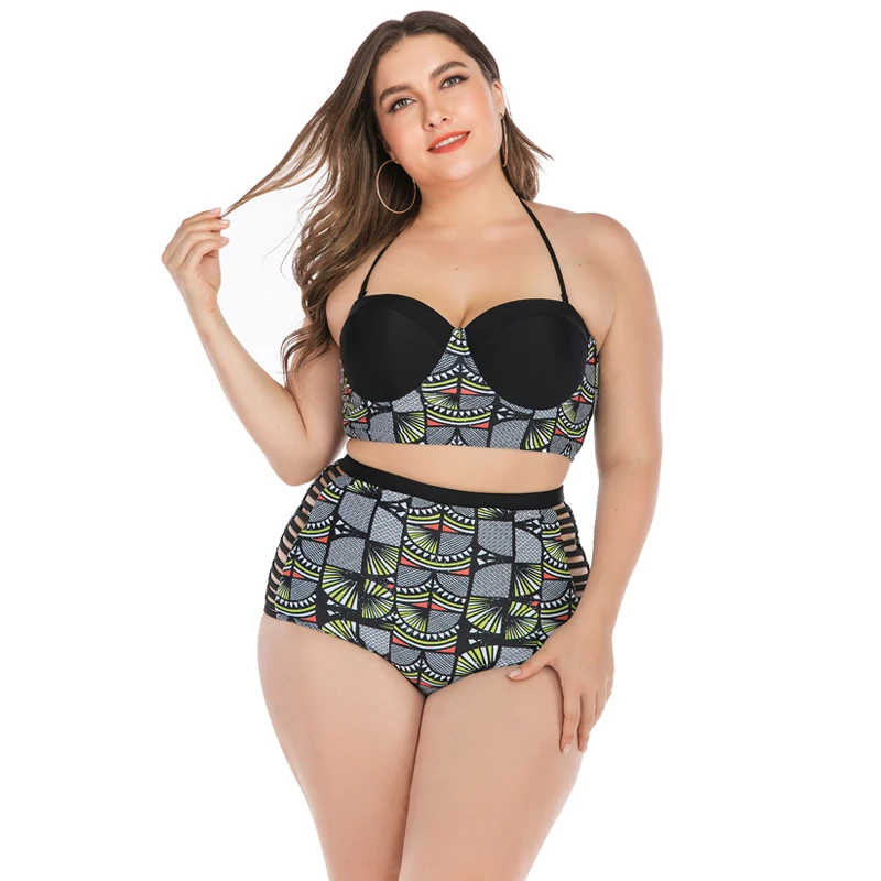 Woman Bikini Two Pieces 2019 Plus size Swimsuits Women Push-up Padded Bra Zwempak Beach wear Swim Suit Tankini Biquine |