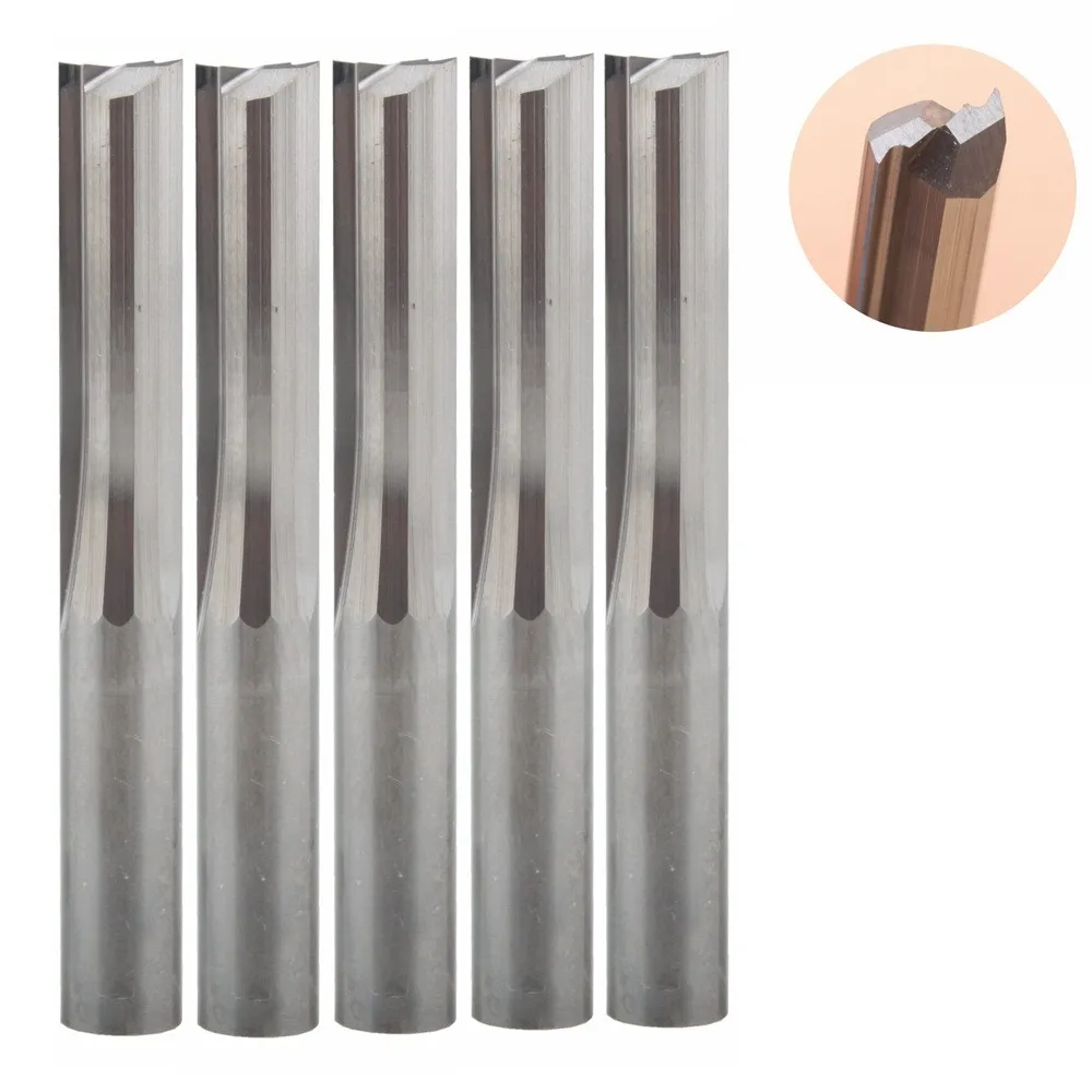 

5pcs/lot 6*32mm Two Flutes Straight router bits for wood CNC Straight Engraving Cutters Carbide Endmills Cutting Mil