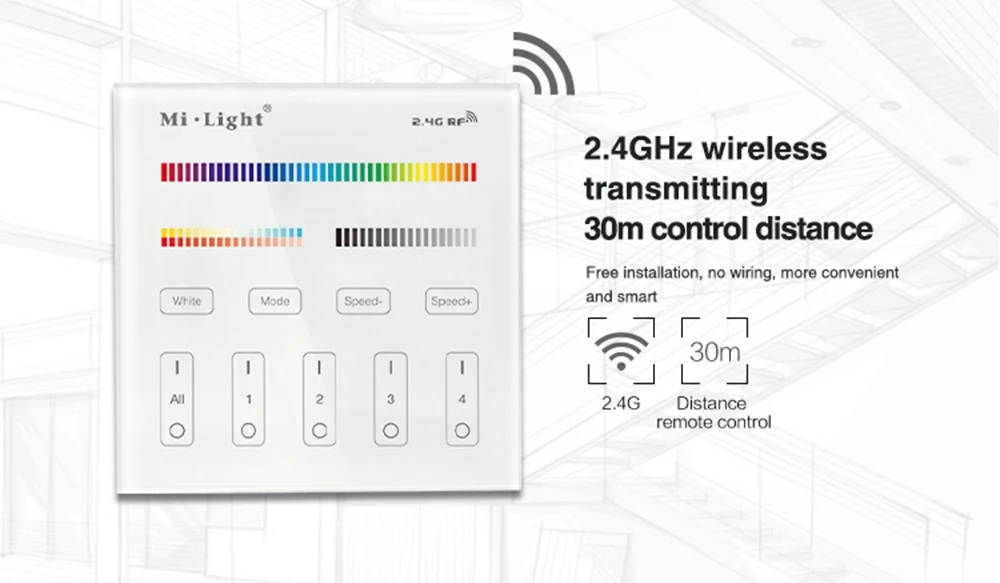 Mi светильник B4 RGB+ CCT сенсорная панель дистанционного управления 2,4G FUT039 RGB/RGBW/RGBWW светодиодный контроллер для светодиодной ленты светильник DC12-24V