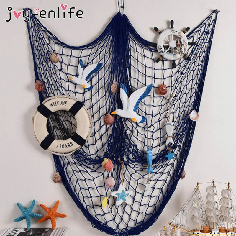 

1pcs Summer Beach Decorative Fish Net Mermaid Party Under The Sea Party Pirate Decoration DIY Wall Hanging Kids Birthday Party