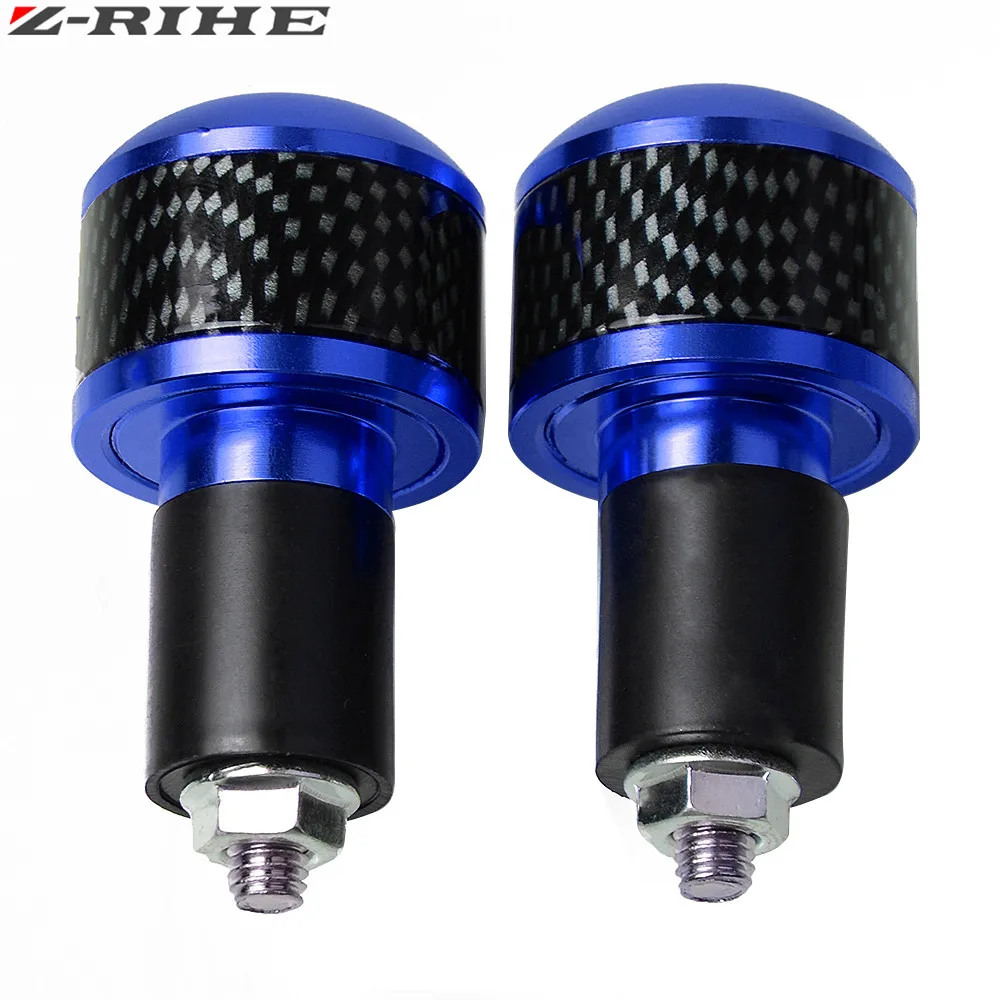 Мотоцикл CNC 7/8 ''Ручка Бар Конец веса руль ручки для yamaha R6 YZF-R6 YZF-R6 fz16 TMax500 tmax-500 XT600 E - Цвет: Синий