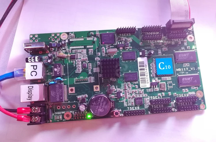 Дизайн высокая экономичность C10 HD-C10-C полноцветный RGB асинхронный Светодиодный дисплей Контроллер карта включает 10xHUB75 порт