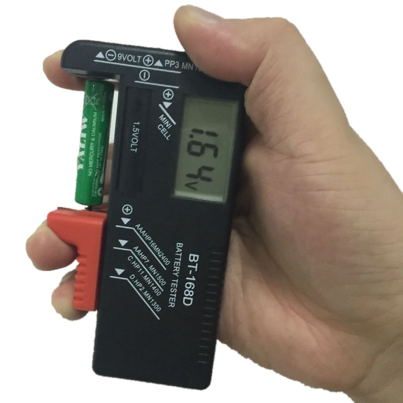 

Portable Smart Digital Universal Battery Tester Electronic Battery Power Measure 9V 1.5V Button Cell AAA AA C D Battery Meter