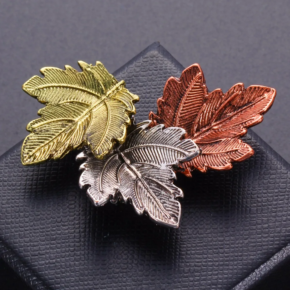Изысканная мода Листья заколки броши для Для женщин большой 3 цвета цвета:
