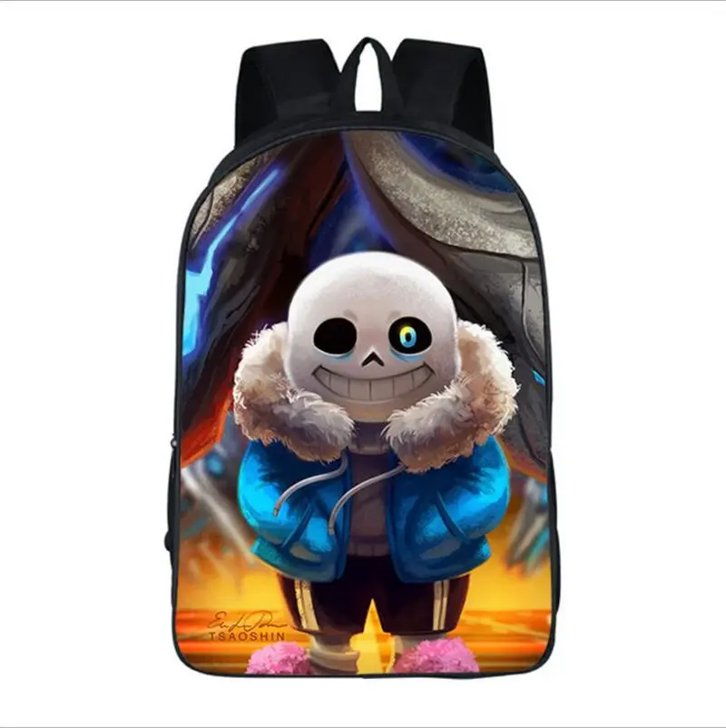 Аниме Undertale рюкзак для подростков девочек мальчиков студентов Bookbag Sans Papyrus Мультфильм mochila мужчин ноутбук плечи сумки Дорожная сумка