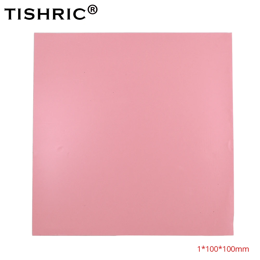 TISHRIC 2022 Red For Fan PC computer heat sink Cooling Cooler Heatsink Conductive Silicone Pad CPU GPU Thermal Pads 1mm