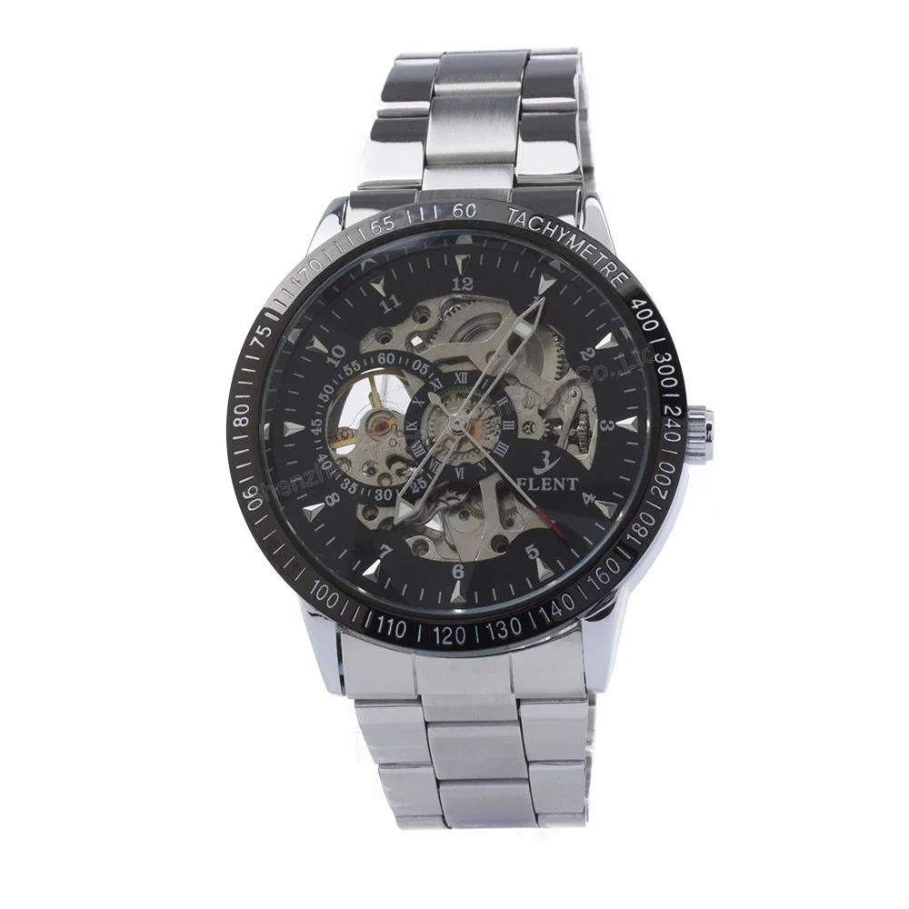 Мужские часы скелетоны водонепроницаемые автоматические с автоподзаводом Japan