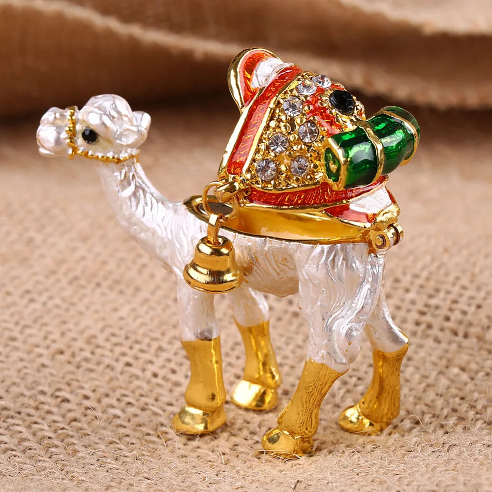 Винтажная ручная печать золотого верблюда шкатулка для колец ювелирных изделий