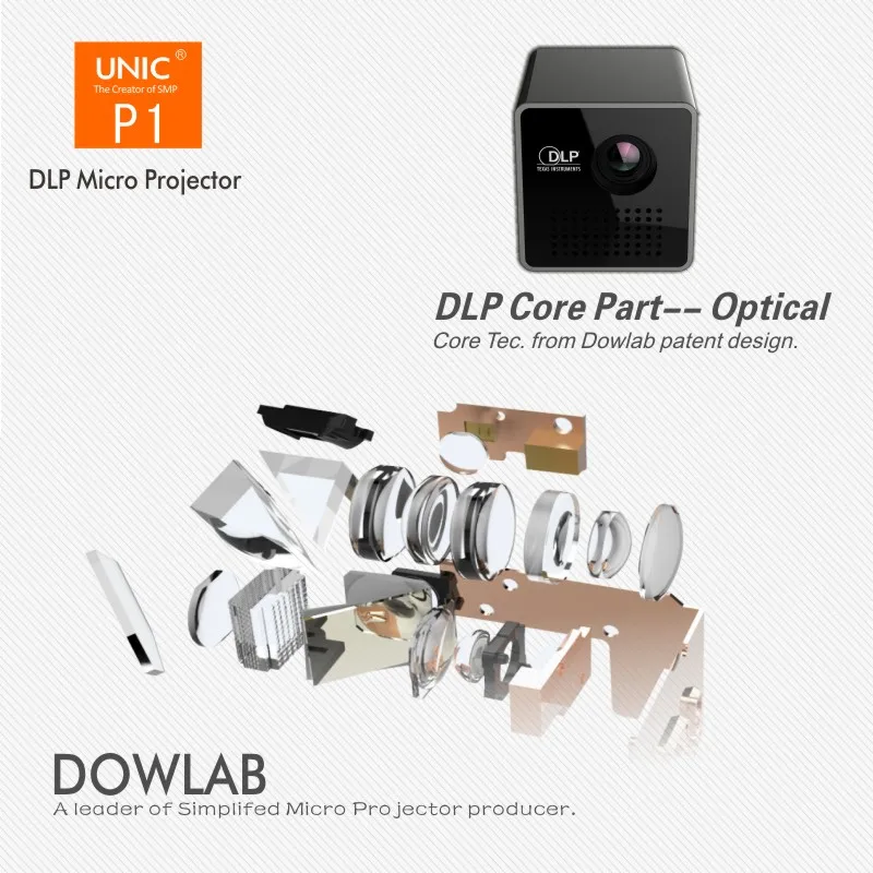 Маленький и легкий! 95 г только! Поручень HD DLP LED 3D проектор proyector p1/P1 + с Батарея