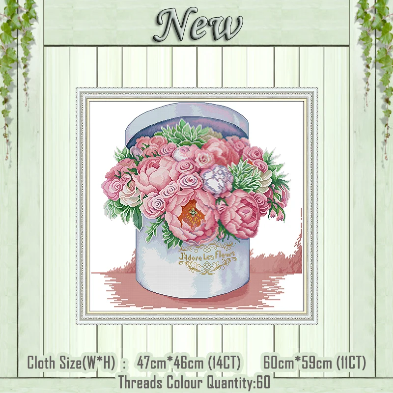 

Send you aromatic flowers paintings counted printed on the canvas DMC 11CT 14CT kits NKF Cross Stitch embroidery needlework Sets