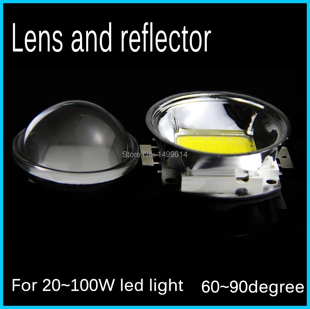 5 шт. LED объектив 44 мм выпуклая оптический Стекло + 50 База плюс Отражатели